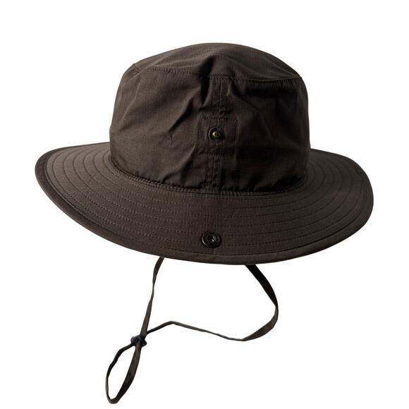 Fjällräven Boonie Bucket Hat Abisko Dark Olive Chin Strap UPF40+ Fold Up Buttons - Picture 3 of 8